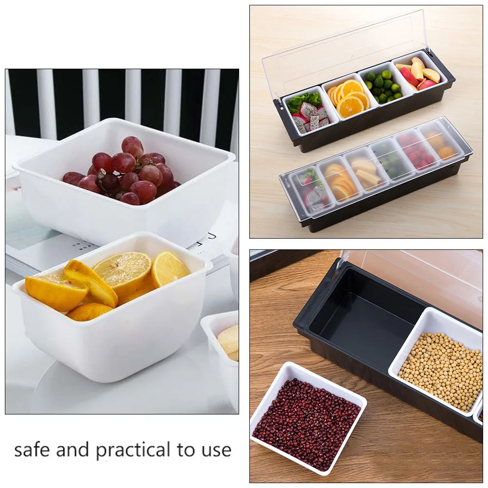 

1Set Premium Plastic Divided Storage Box Environmental Protection Material Fruit Vegetable Condiment Organizer