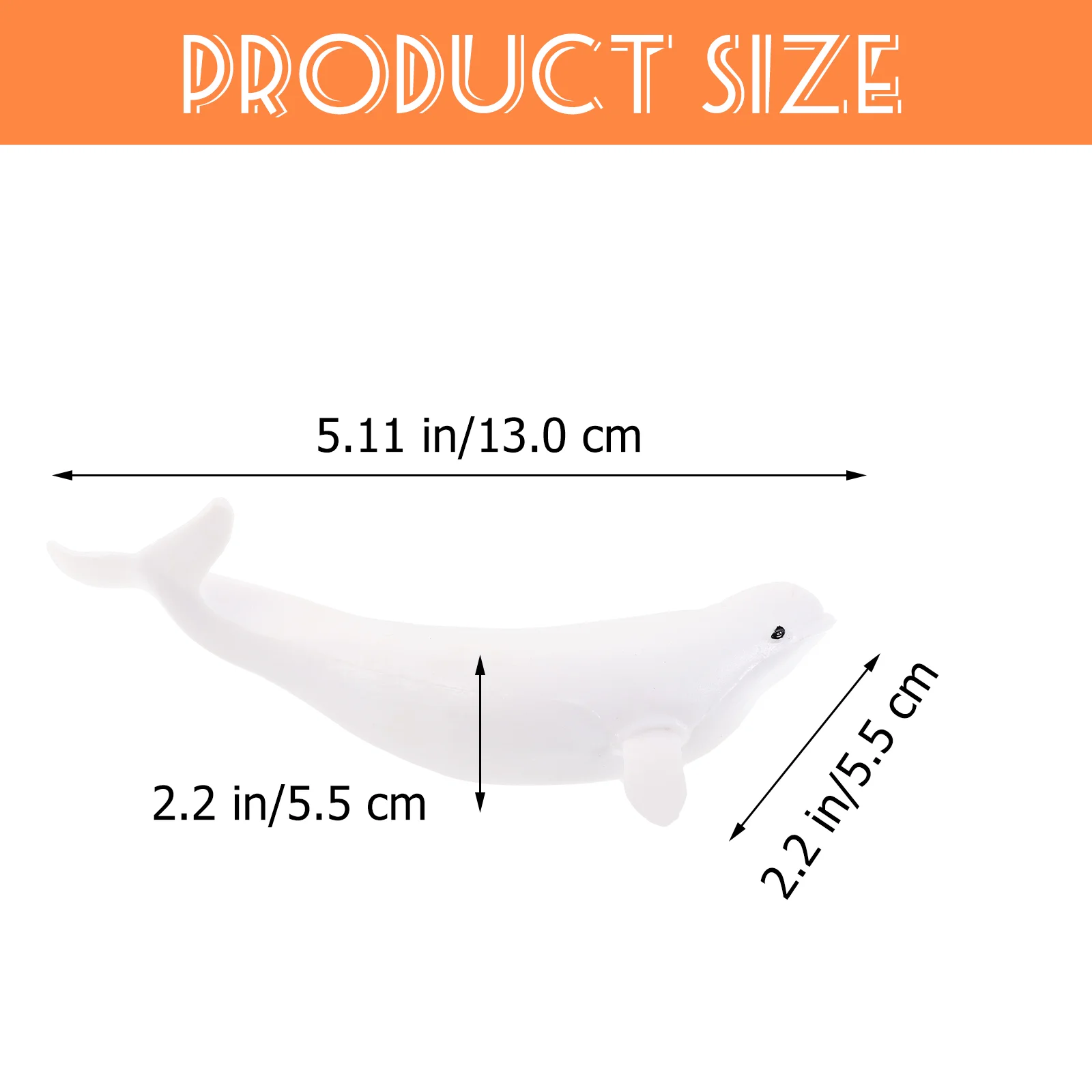 Beluga Model Toy Whale Recognition Animal Small Decoration Fake Marine Solid Sculpture