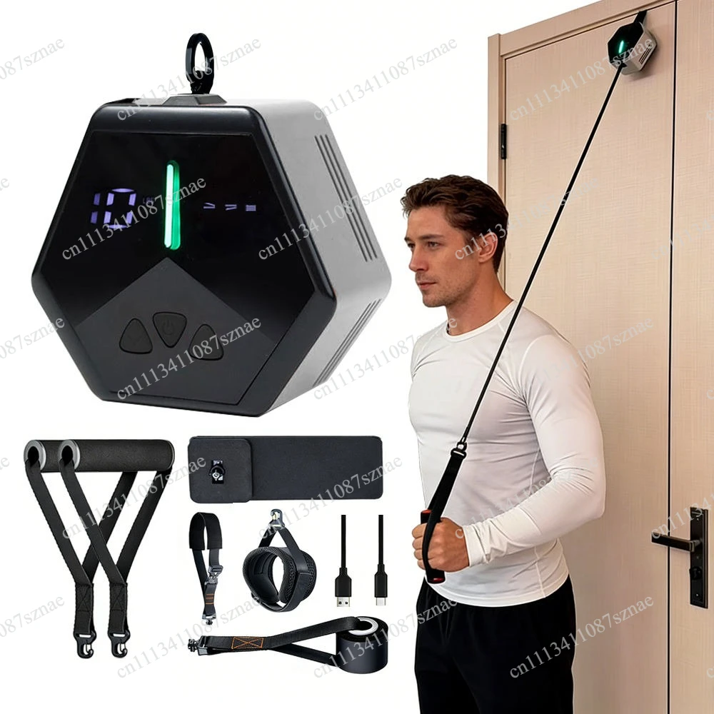 Smart Wireless Flywheel Fitness Pump for Home, Portable Full Body Workout Machine with Adjustable Resistance