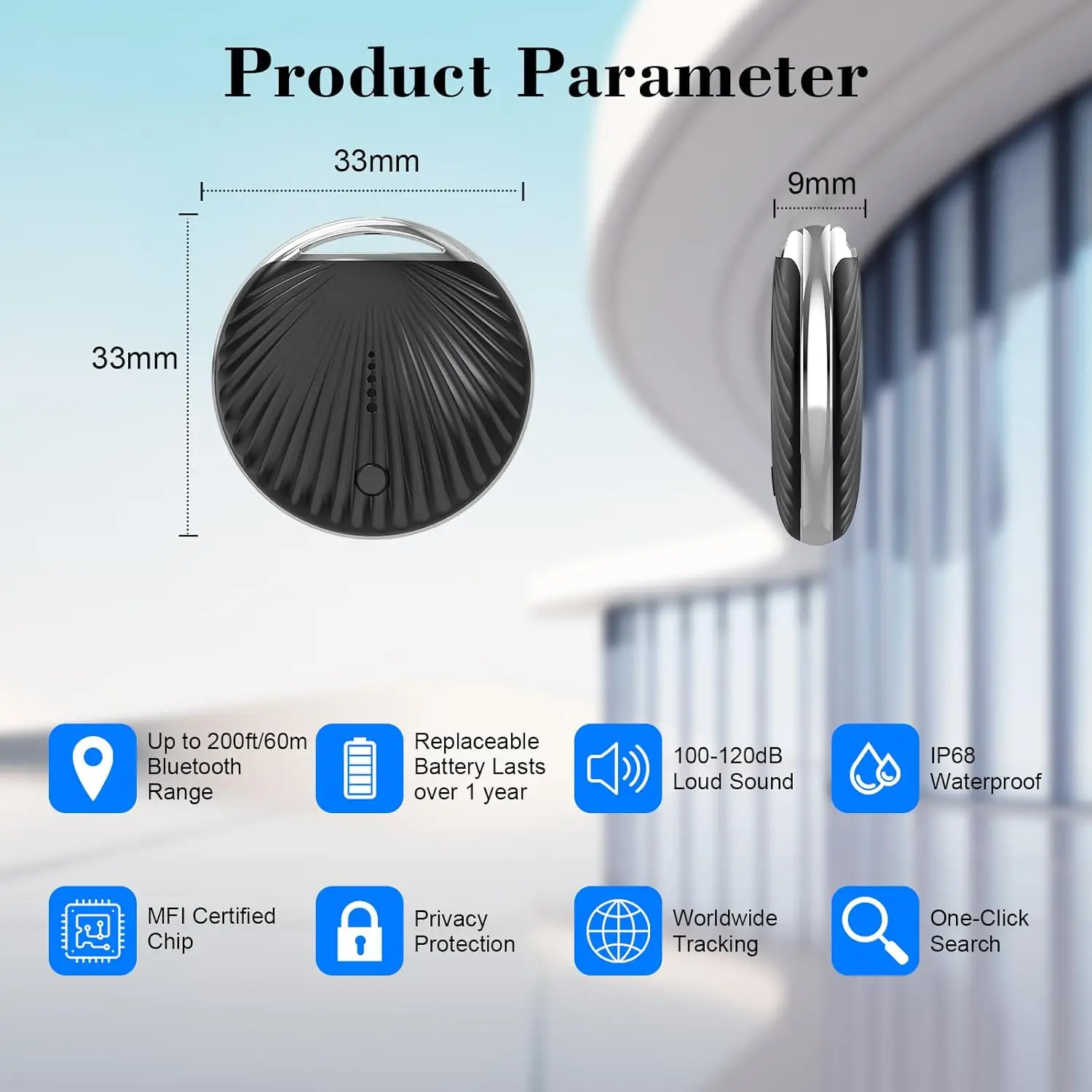 TX12 Airtag MFi Certified Item Anti Lost Alarm Bluetooth Tag Smart Find Locator Tracker Positioning Device For Apple Find My