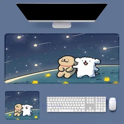 Cartoon Line Dog Maltese Puppy Dog teclado mousepad Large Gaming mouse pad LockEdge Thickened Computer Keyboard Table Desk Mat