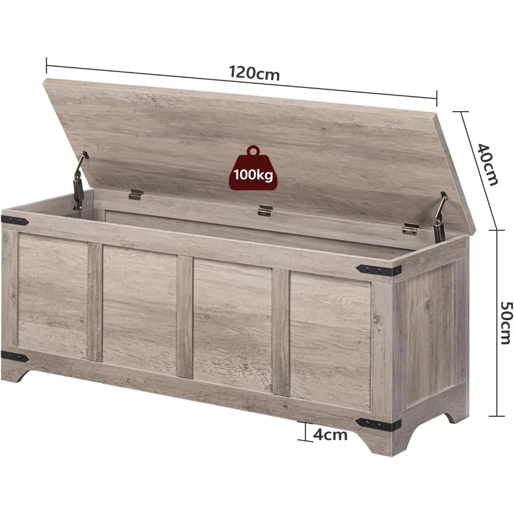 صندوق ألعاب كبير على شكل صندوق تخزين خشبي مع مفصلات أمان، مقعد أحذية للمدخل لغرفة الأطفال وغرفة المعيشة