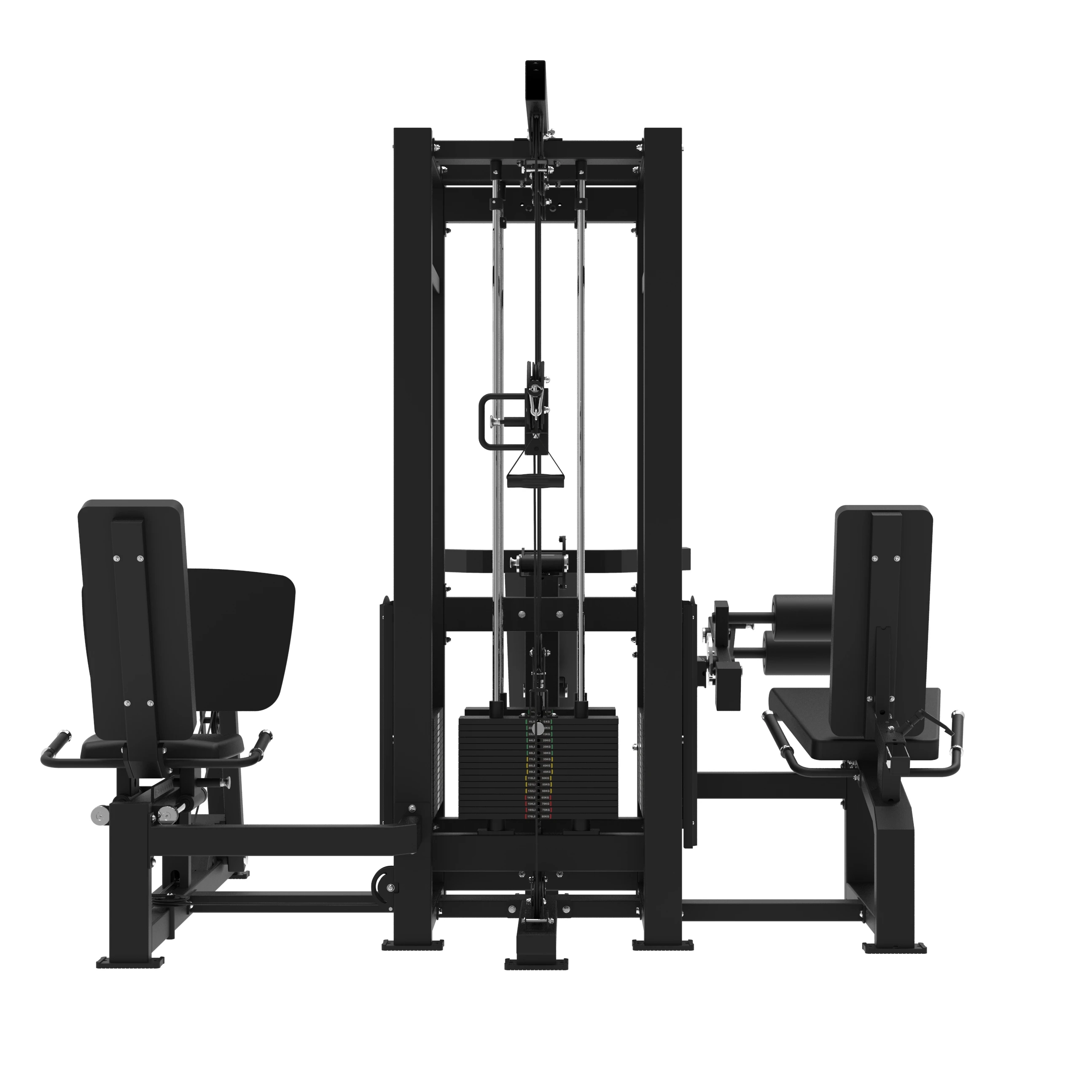 Multifunctionele 4-station beenpers krulverlenging borst oefenmachine