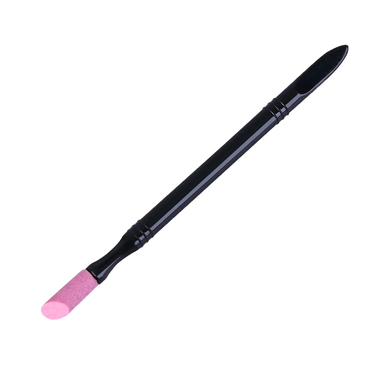 

Double-End Nail Grinding Stick Quartz Cuticle Pushers Dead Skin Remover Black Washable Manicure Tools Professional Use