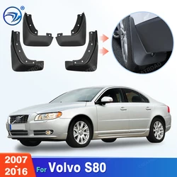 Custom Fit 4PCS Mud Flaps for Volvo S80 2007 2008 2009 2010 2011 2012 2013 2014 2015 2016 No Drilling Splash Guards Fender