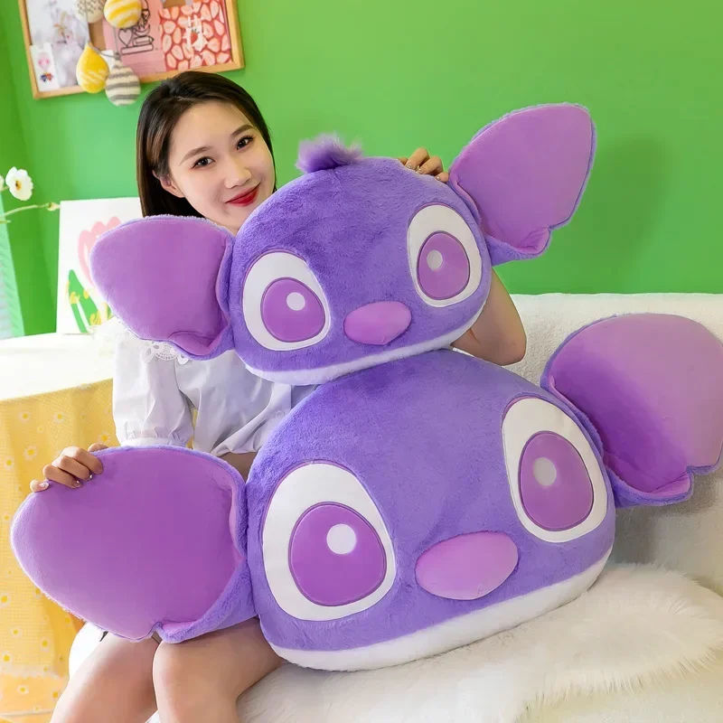 85cm Big Size Purple Stitch Pillow Stuffed Soft Plushies Cushion Disney Plush Animal Doll Kawaii New Kids Gift Lumbar Support