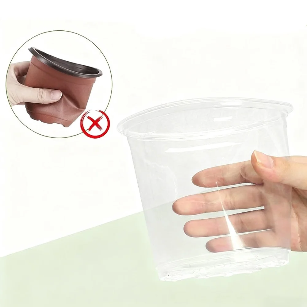 

For Home Gardening Drainage Pots Clear Nursery Pots Indoor Planting 3.5 Inch Clear Plastic Nursery Pot Plastic