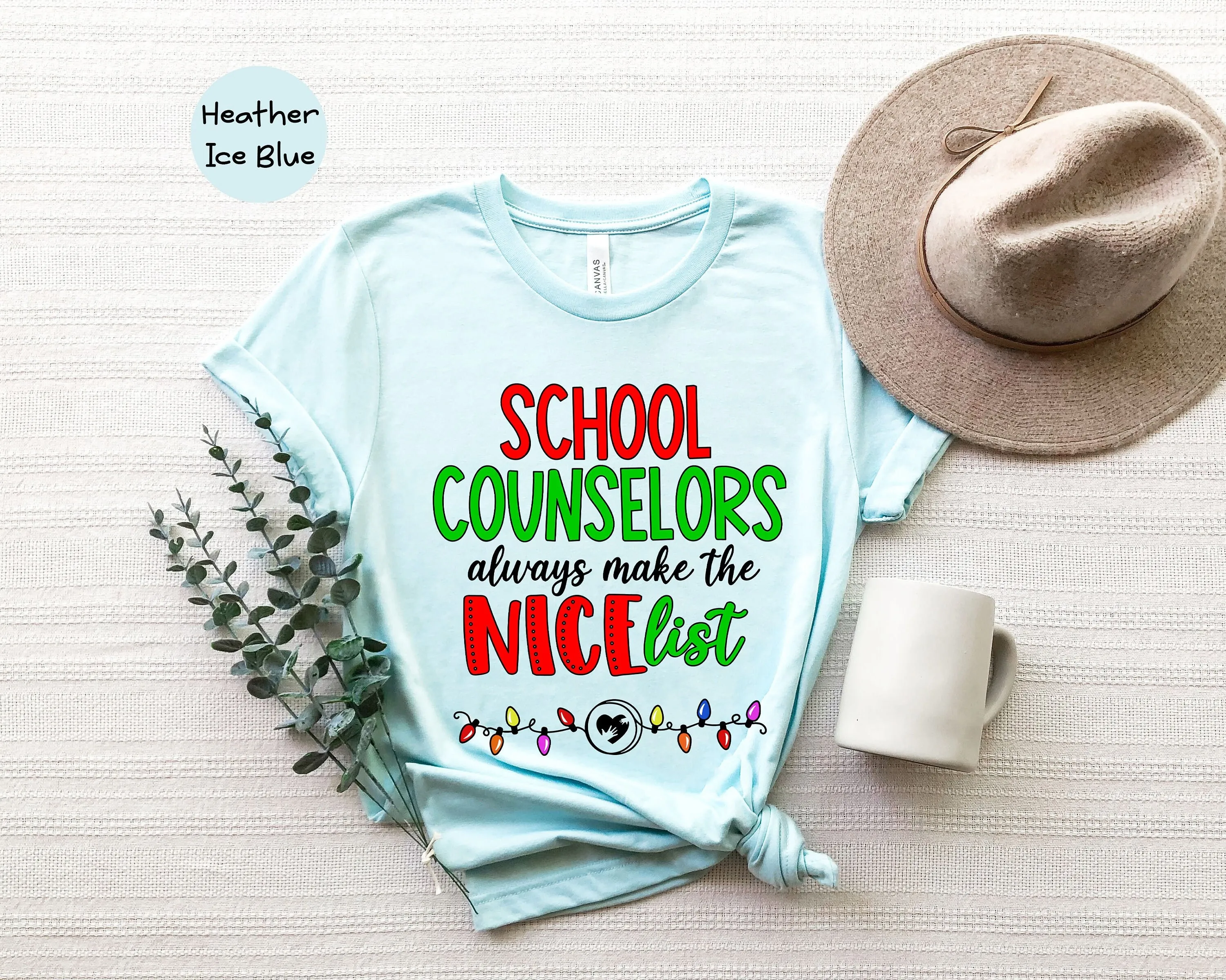 School Counselor Always Make The Nicelist T Shirt Christmas Sweat Office Crew