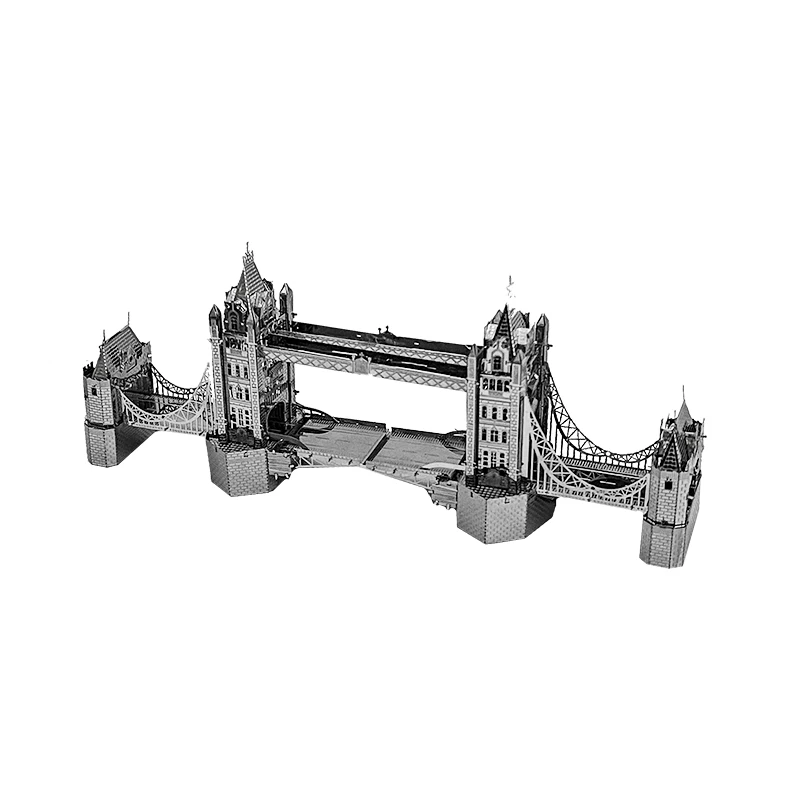 London Tower Bridge 3D Metal Puzzle model kits DIY Laser Cut Puzzles Jigsaw Toy For Children