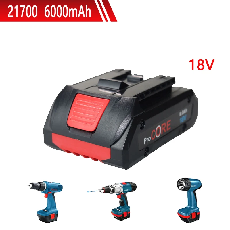 Литий-ионный аккумулятор Procore1600A016GB, 18 в, 6000 мАч, для Bosch, 18-вольтовый, беспроводной, PowerTool, сверло, 21700 встроенных ячеек