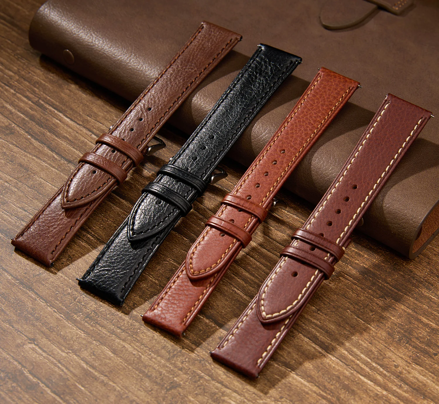 Premium Genuine Leather Watch Strap Natural Vegetable-Tanned Nappa Leather 12/14/16/18/19/2021//22/24mm Quick Release Watch Band image 6