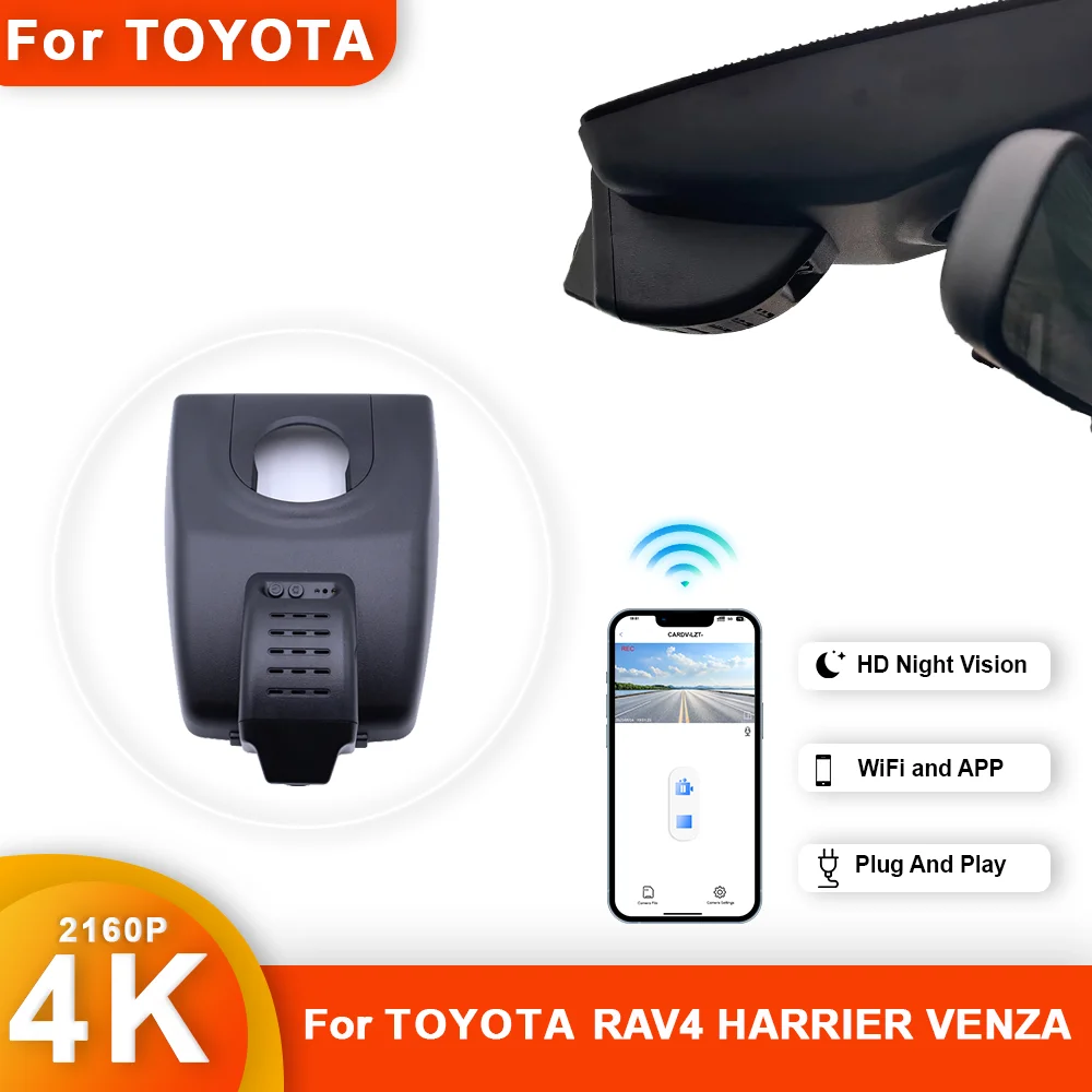 

For Toyota Rav4 Venza Harrier Suzuki Across Dash Cam for Car Camera Recorder Dashcam WIFI Car Dvr Recording Devices Accessories