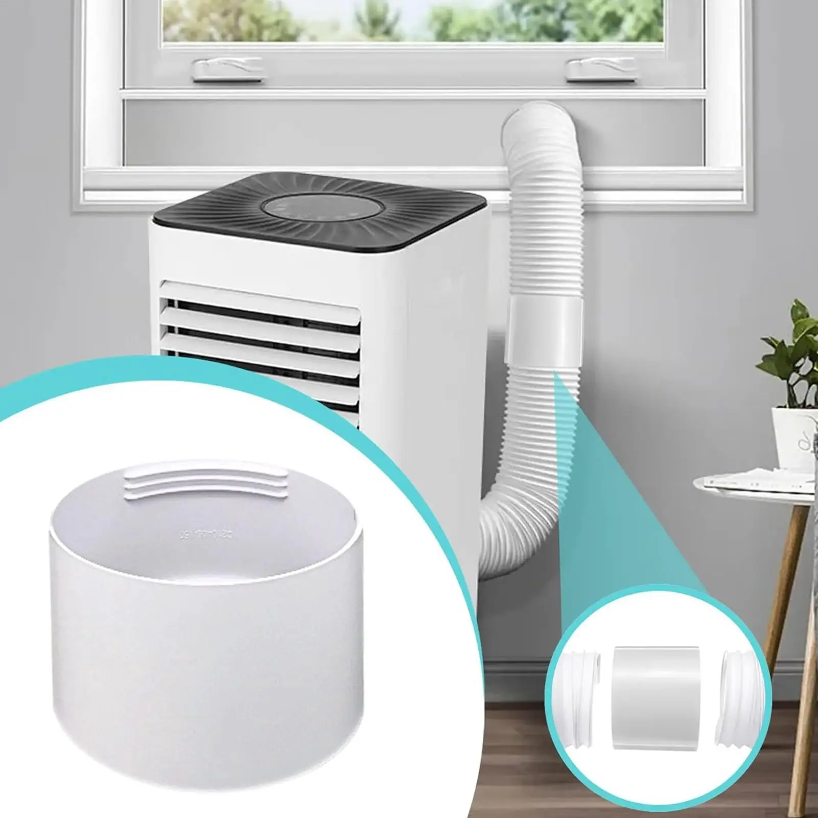 Portable Air Conditioner Exhaust Hose Coupler 5.1/5.9in Air Conditioner Hose Coupler Adapter AC Hose Connector
