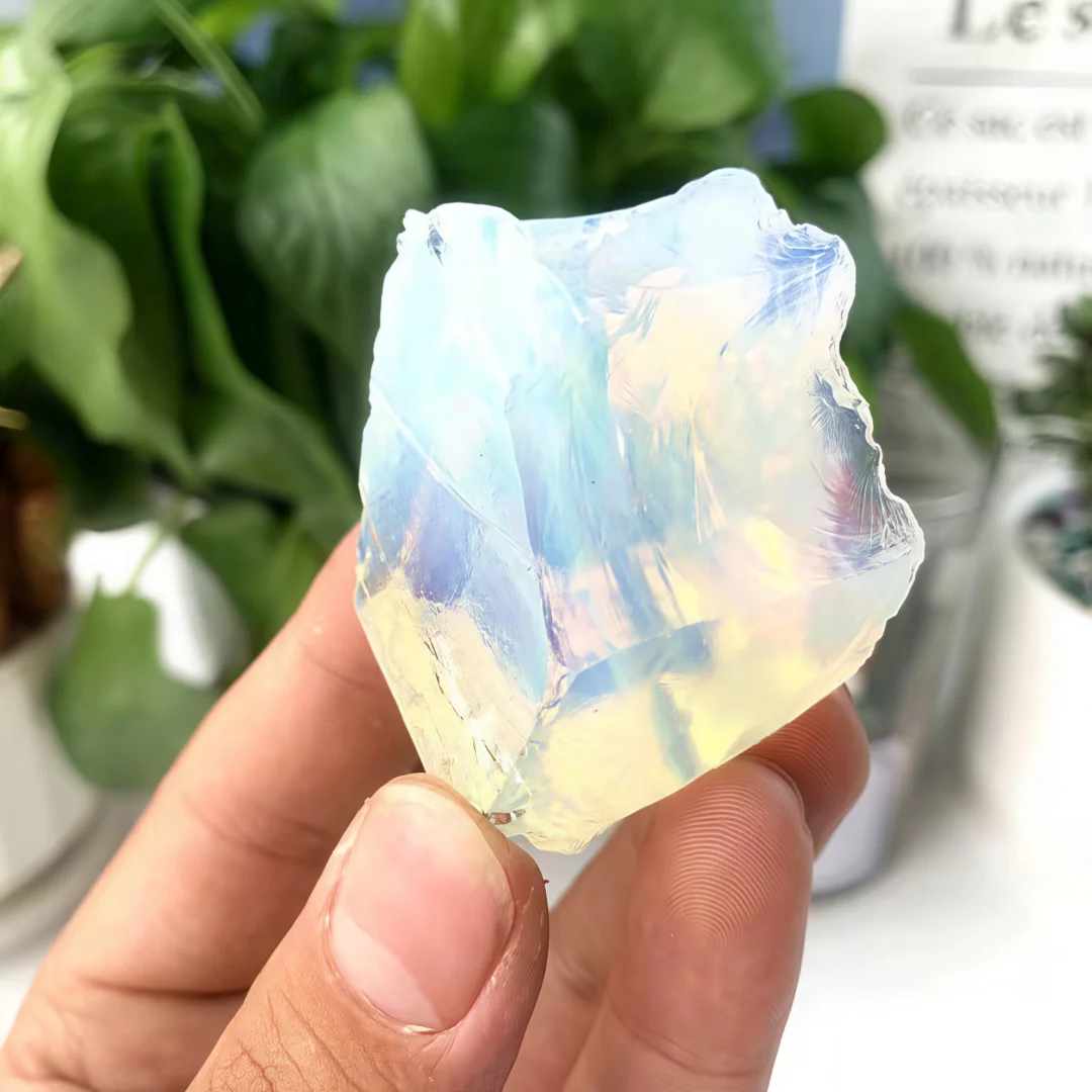 Opalite Crystals And Gemstone Crystals, Fish Tank Fillers, Flower Pot Fish Tank Decorative Stones, Decoration, Garden