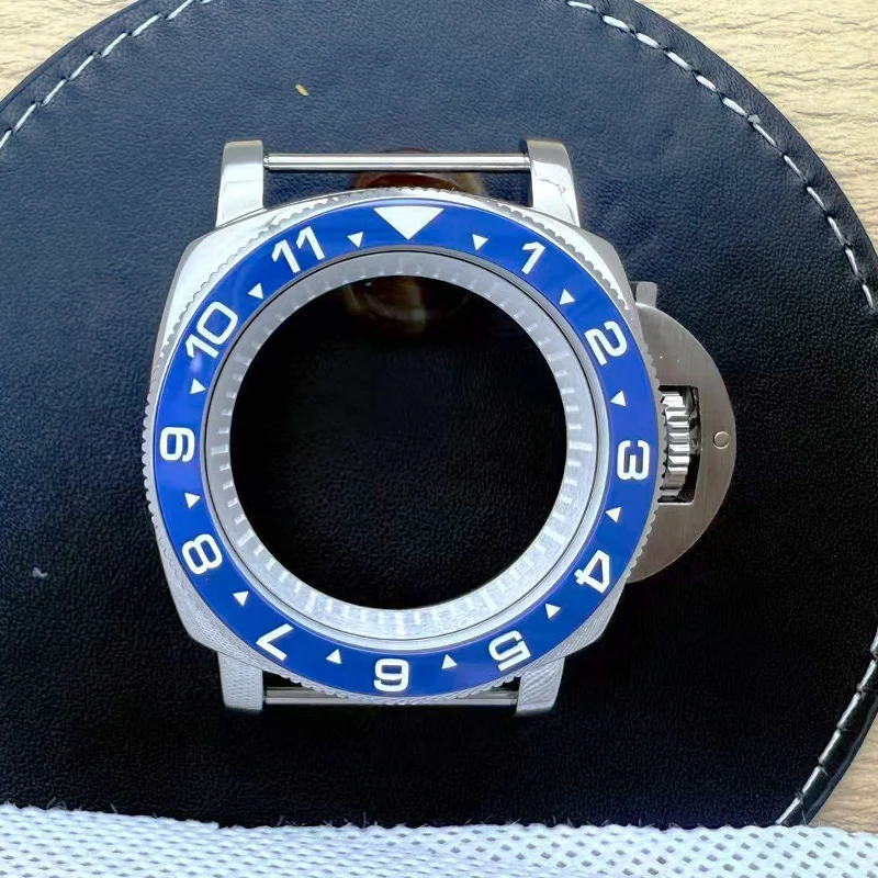 

Customized 42mm PNH Watch Cases Transparent Bottom Cover Fit for NH35 NH36 4R35 7S Movement With 39*32mm Bezel Men's Watch Case