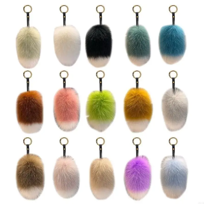 Animal Tail Furry Keyring Eye Catching Keychain Cosplay Furs Pendant Fashionable Accessory for Handbags and Backpacks 20CA