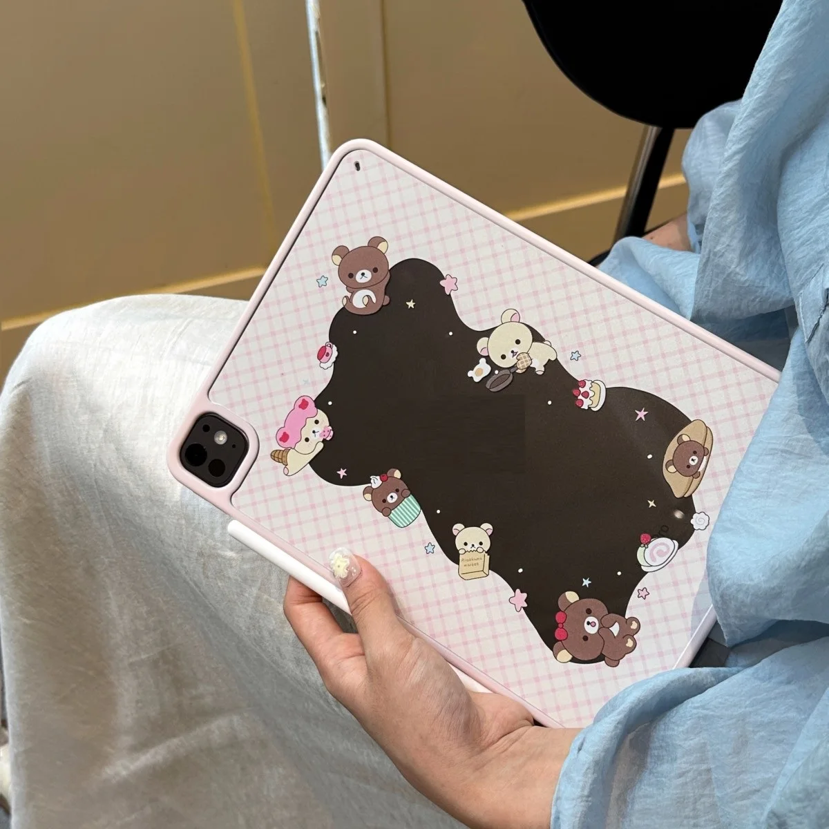 حافظة لجهاز آيباد ميني 6/7/A16/Air 11/13/Pro11/13 2024/2025/Air 5th/Air 4th Star غطاء لوحي