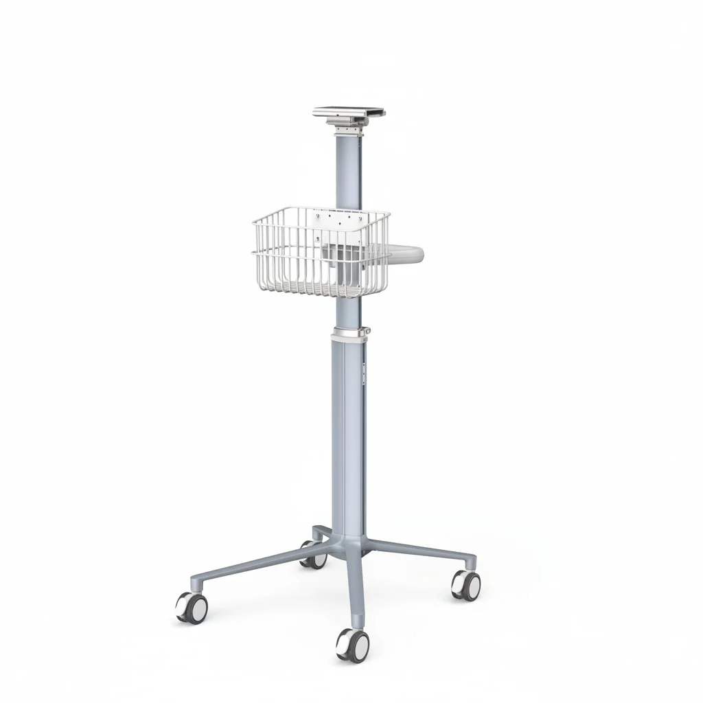 

Medical Instrument Cart with Baskets, 550 x 440 x 1414 mm Aluminum Alloy Hospital Cart, for Monitors, Endoscope Trolley
