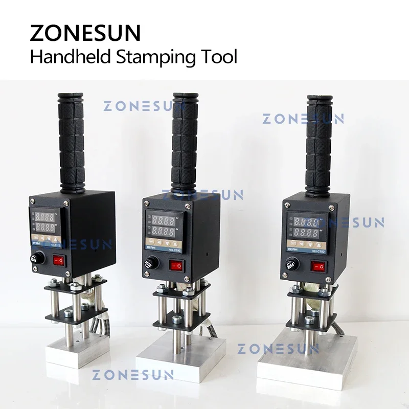 ZONESUN Handheld Hot Stamping Machine Heat Press Digital Leather Tool Paper Wood Custom Logo Foil Stamp ZS-HST1