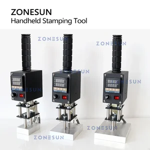 ZONESUN Handheld Hot Stamping Machine Tekan Panas Alat Kulit Digital Stempel Foil Logo Kustom Kayu Kertas ZS-HST1 12 mesin foil penjualan terbaik - №