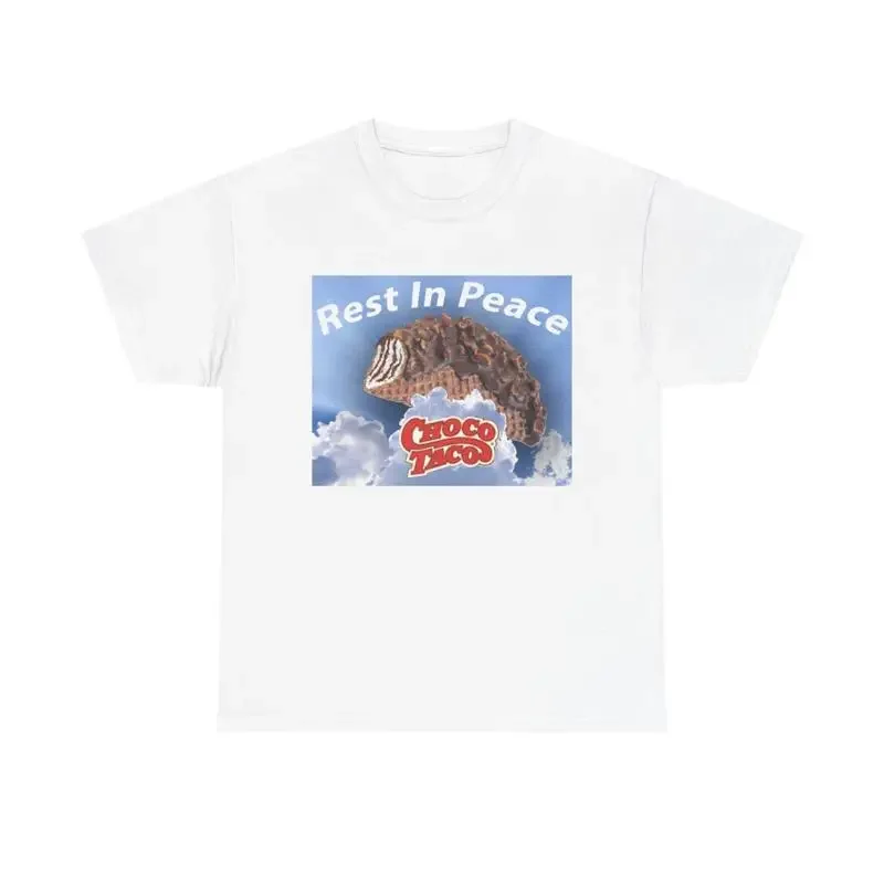 Camiseta Choco Taco divertida con diseño de helado nostálgico de los años 90, de algodón grueso