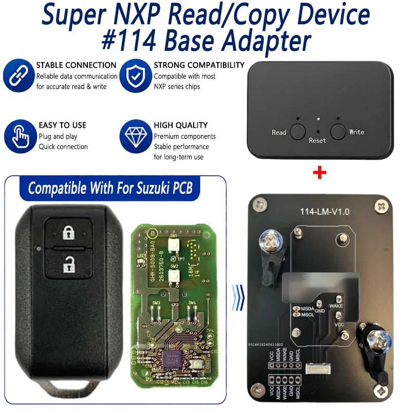 For Suz Key All NXP Smart Keys Clones 4 Tokens &  Unlimited Version Super NXP Killer Read Copy Device With Adapter Base