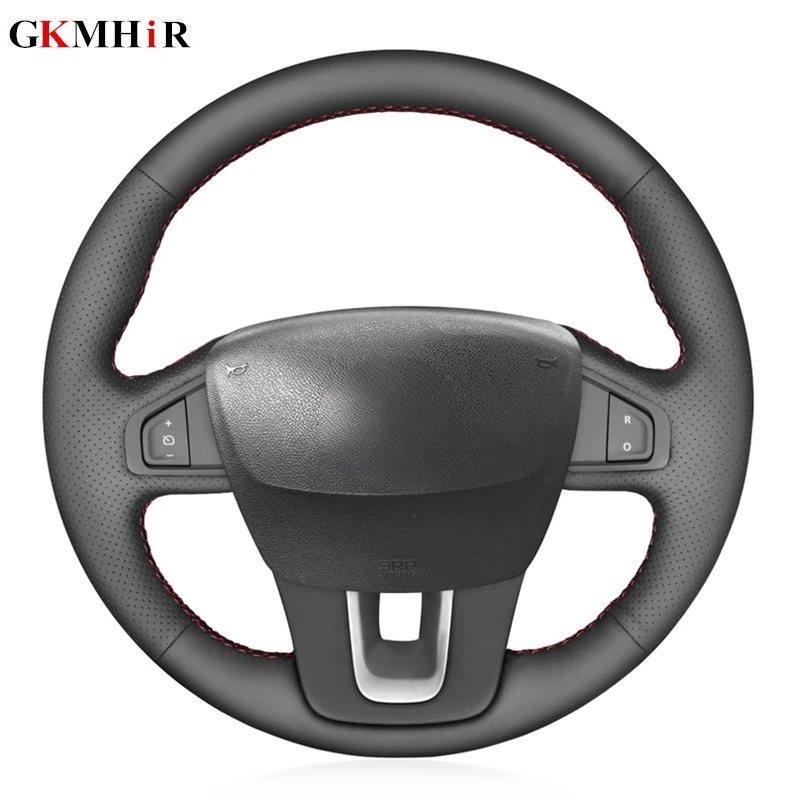 Black Artificial Leather Car Steering Wheel Cover for Renault Samsung SM5 2009-2018 Renault Laguna 2008-2015 Latitude 2010-2015