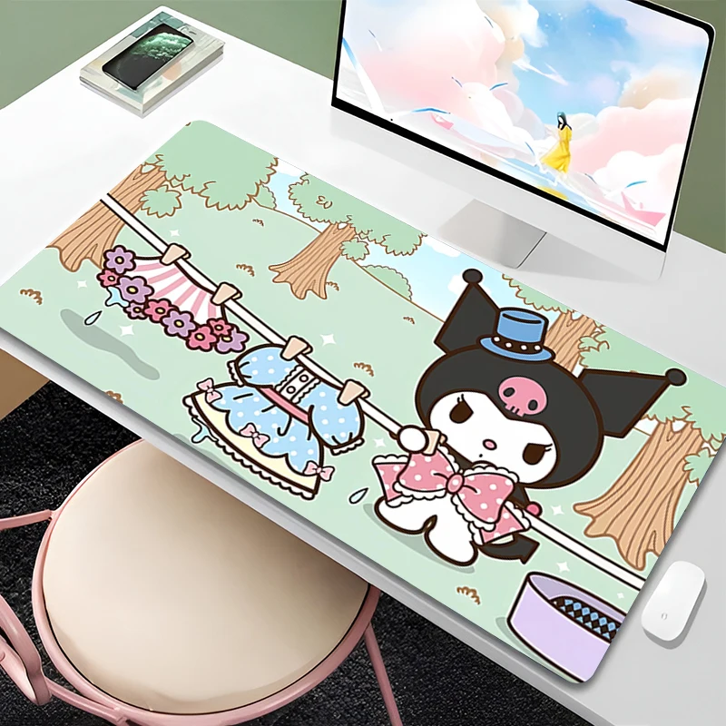 Mouse pad Kulomi large Gaming Desk Mat Computer Keyboard desk pad Mats Sanrio Mousepad Fashion Home Decor Pad table mat Girl