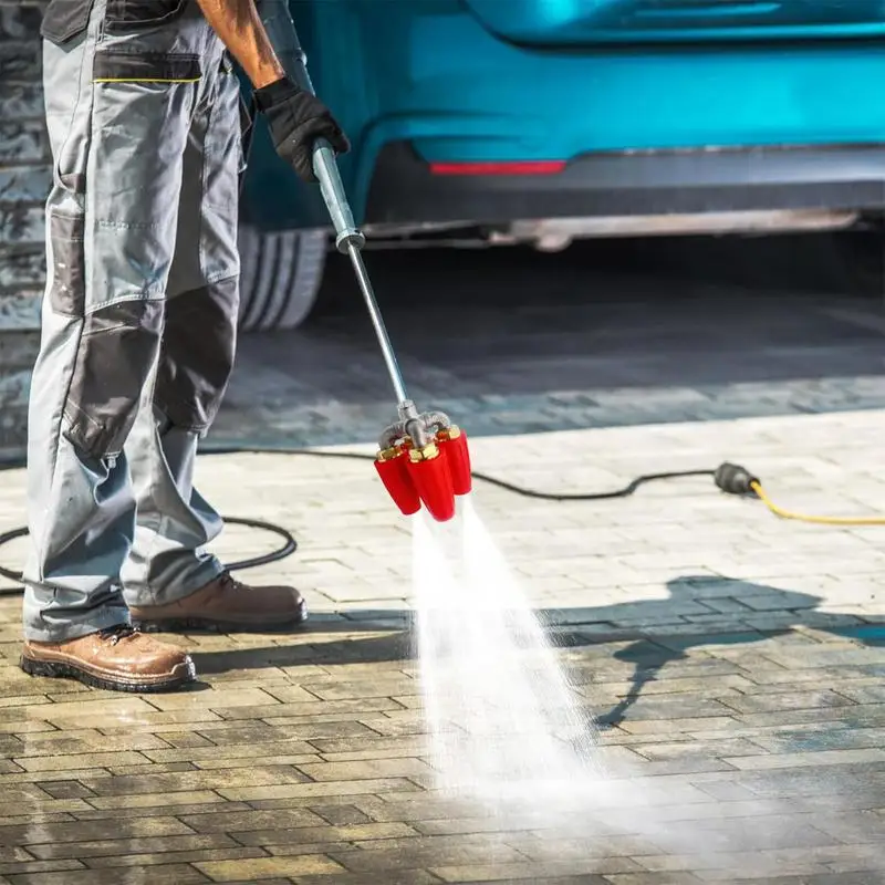 Hogedrukwaterpistolen Wasmachine Roterende sproeikop Efficiënte kopspray Duurzaam snelkoppelingsproeier Tuinreinigingsgereedschap