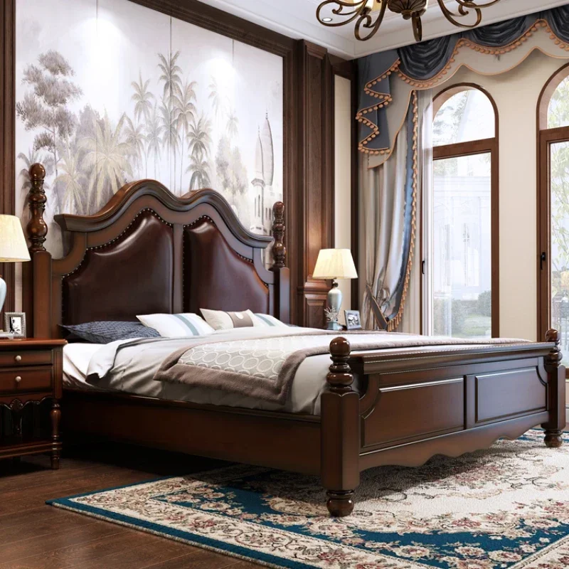

Wood King Size Modern Bed Frame European Style Under Storage Bed Frame Queen Size Nightstands Mobili Per La Casa Home Furniture