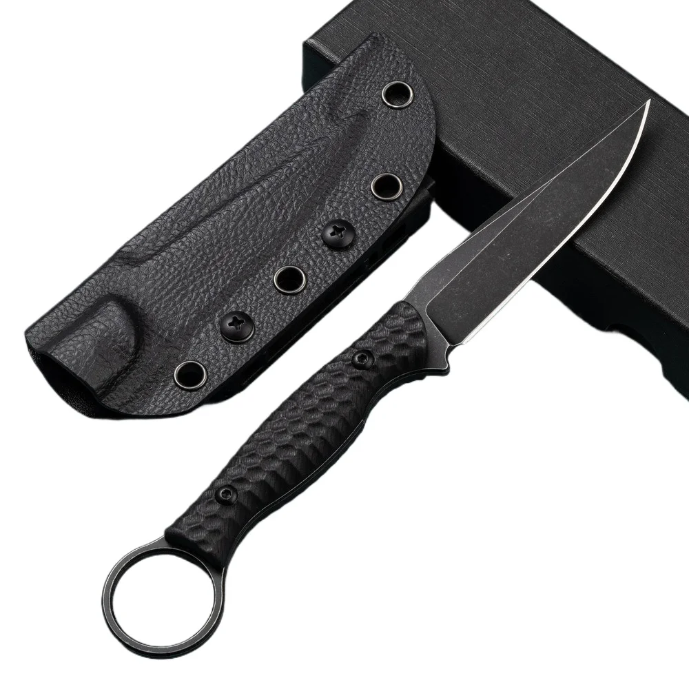 

Нож с фиксированным лезвием D2, рукоять G10, портативный инструмент EDC, подходит для кемпинга, охоты, рыбалки, многофункциональный нож