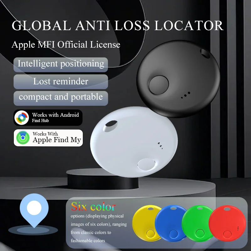 

AirTag Tracker work with IOS or Andriod Find My APP iPhone Smart Tag for Keys Luggage, Elderly Wallet Mini Locator