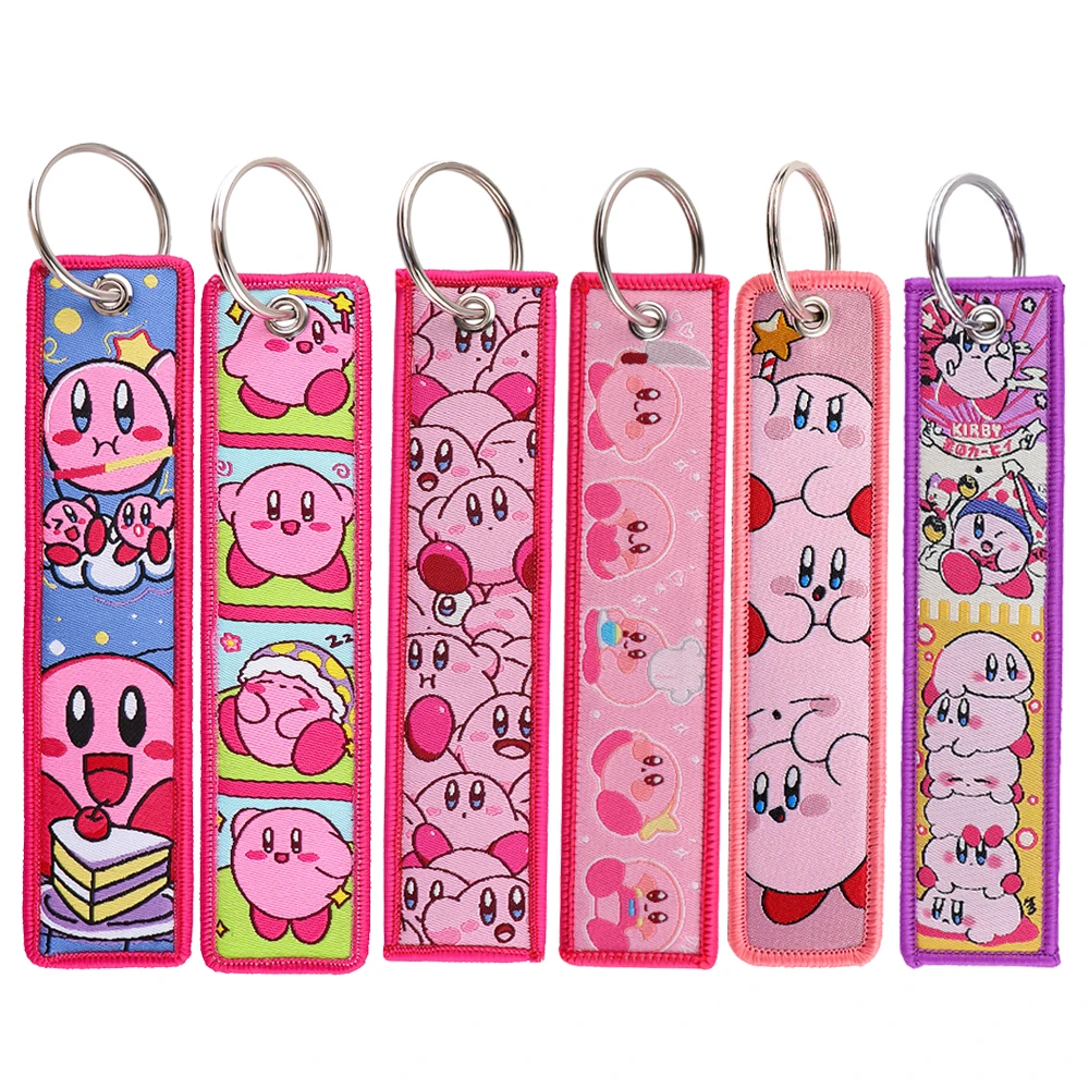 

Cartoon Embroidered Keychains Car keys Tag for Men Keyring Women Men Fashion Jewelry Anime Accessories Gifts 1pc