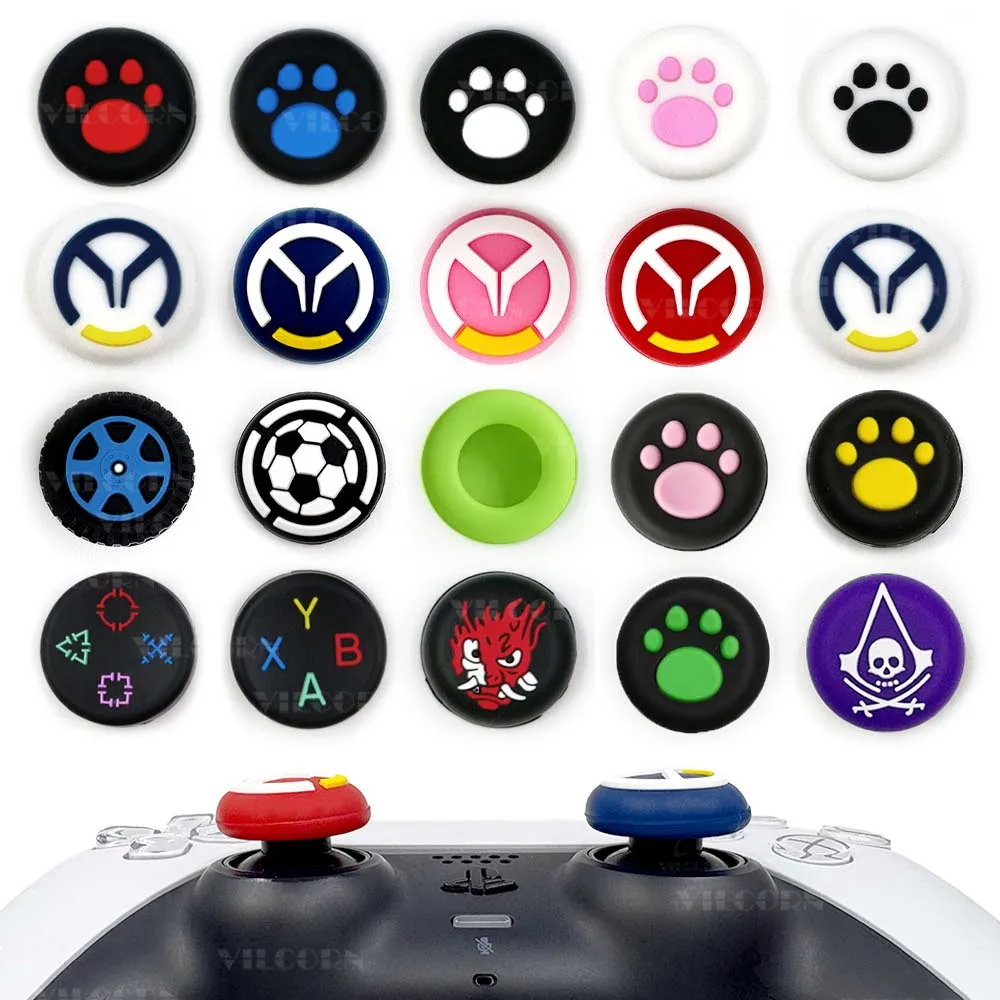 4PCS Analog Joystick Thumb-Stick Grip Caps Für Schalter 2 Joycon Kappe Silikon Gummi Joystick Kappe Protektoren Für PS5 PS4 XBOX
