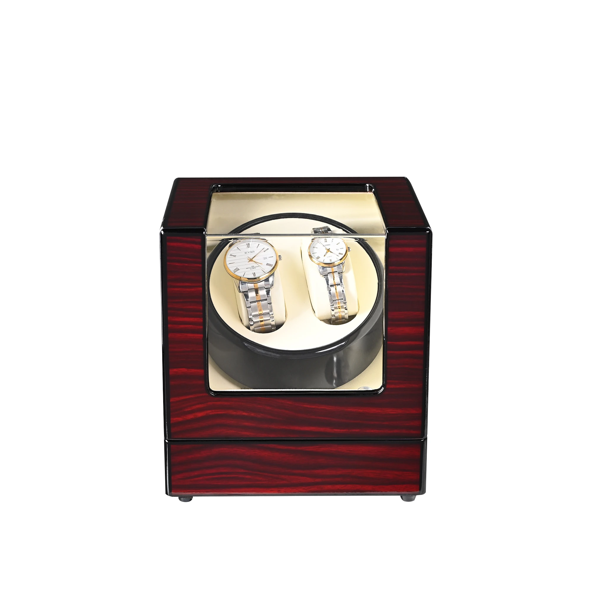 

Karundy 2 Watch Winder Box for Automatic Luxury Mechanical Watch Storage Case Wood Shell Piano Self Winding Watch Rotator Box