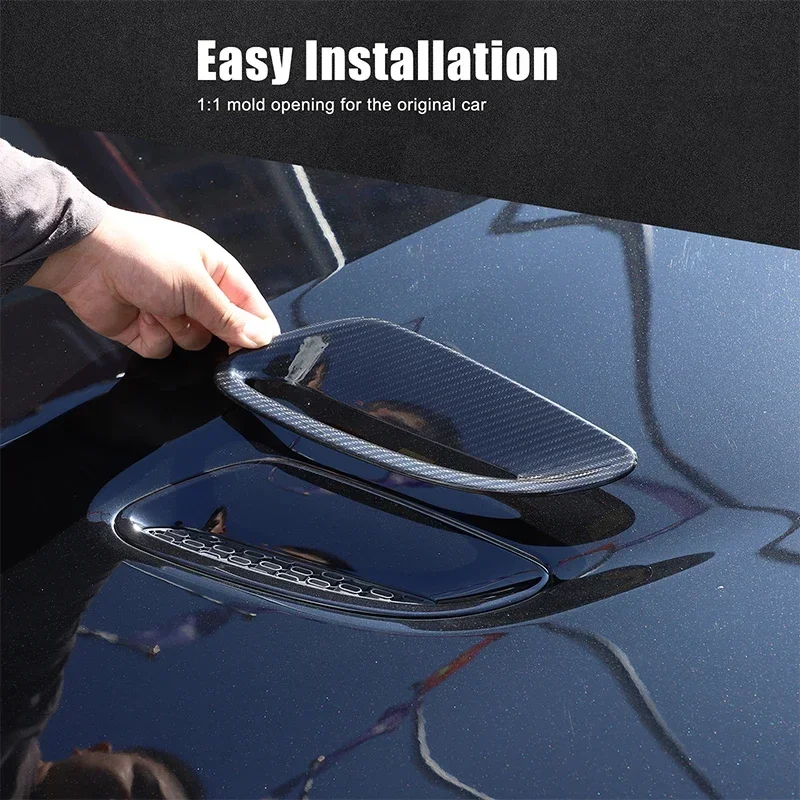 Real Carbon Fiber For Jaguar F-TYPE 2021-2025+ Car engine cover air inlet decorative frame sticker car exterior accessories