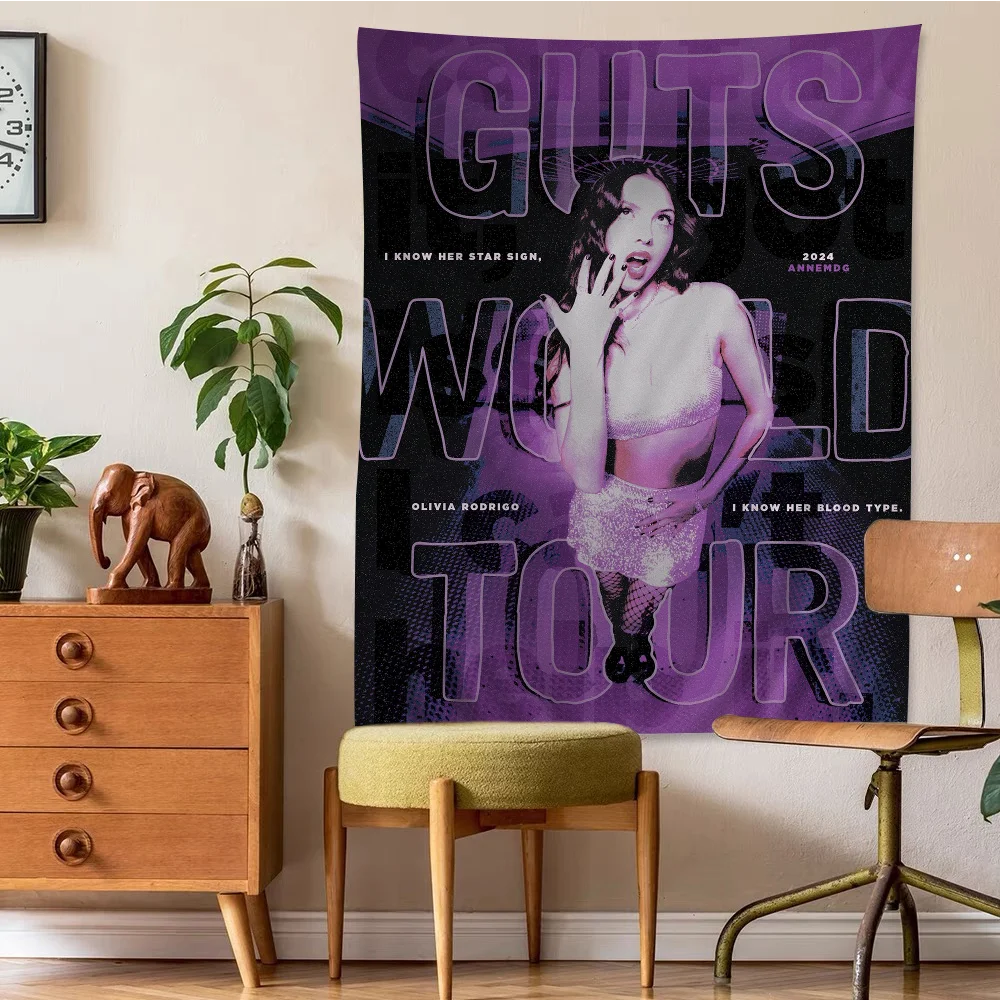 

Pop Singer O-Olivia-Rrodrigo Printed Large Wall Tapestry Art Science Fiction Room Home Decor Decor Blanket