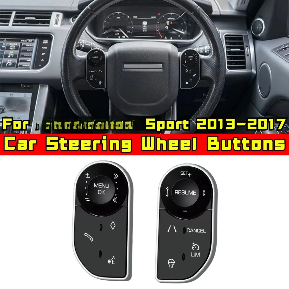 For  Executive  Sport Discovery 5 2013-2017 Steering Wheel LCD Touch Buttons Accessories
