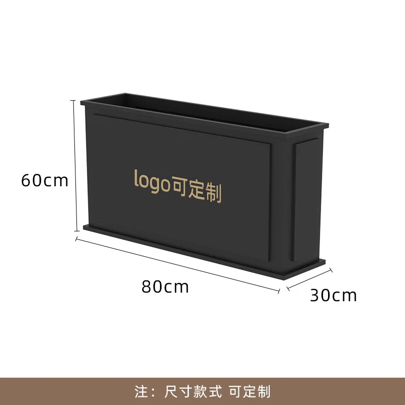 ステンレス製屋外フラワーボックス組み合わせ植栽ボックス市営屋外バルコニーコーヒーミルクティーショップガードレールフェンスプリント
