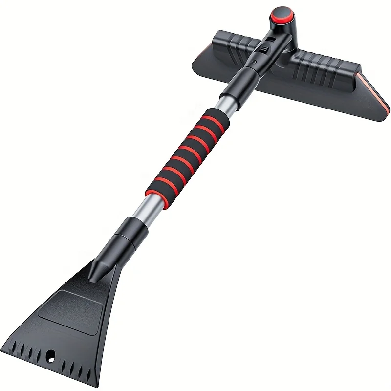 

360° Rotating Heavy-Duty Snow Shovel & Ice Scraper - Non-Slip Handle for Car, Truck, RV. Essential Winter Emergency Tool.
