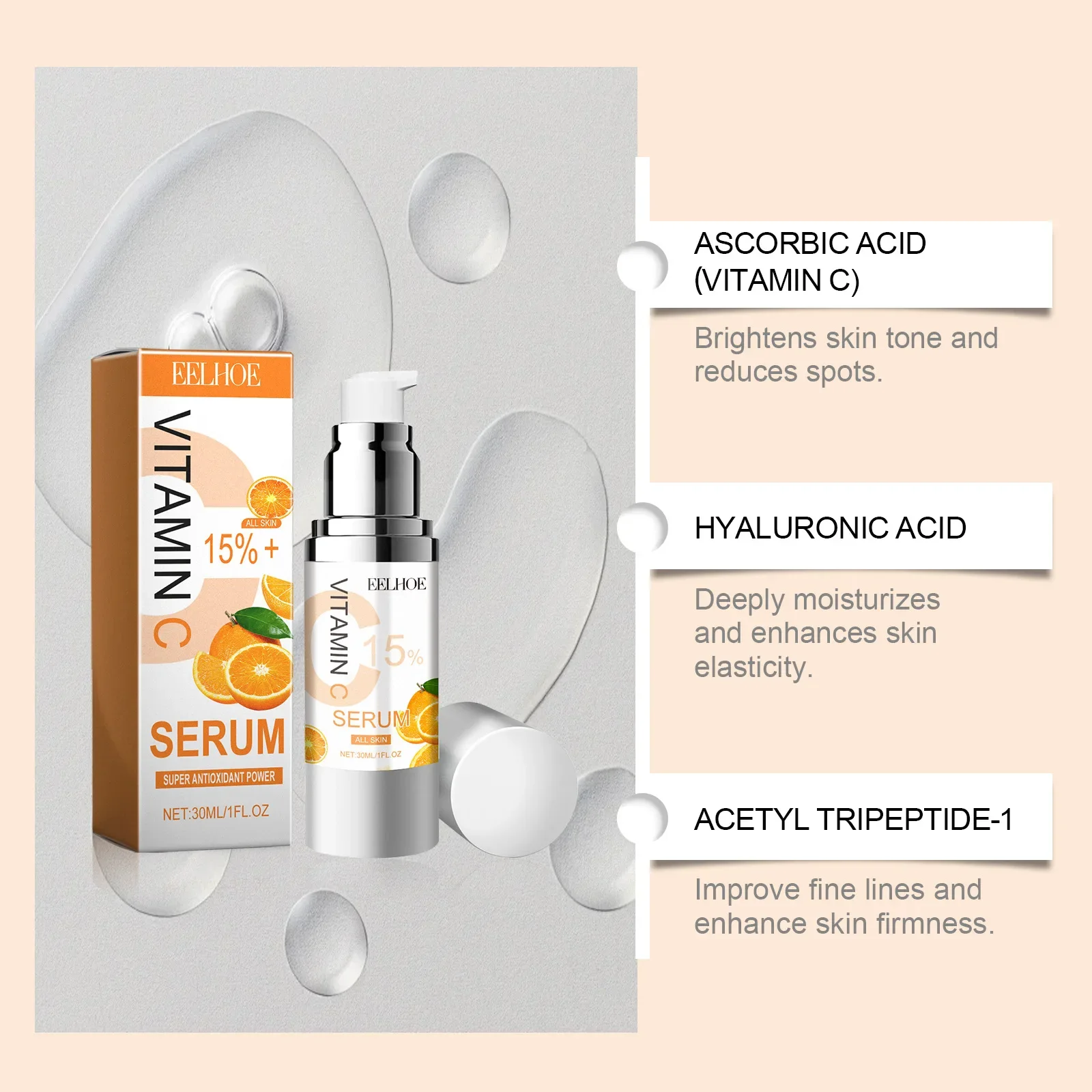 Vitamin C Serum for A Smooth, Even Complexion - Fades Fine Lines and Wrinkles and Leaves Skin Rejuvenated Tightens The Skin