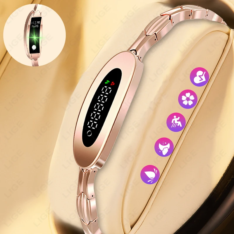 

LIGE New Fashion Women SmartWatch No Screen Sport Fitness Bracelet Heart Rate Blood Oxygen Sleep Tracker Health Smartwatch Women