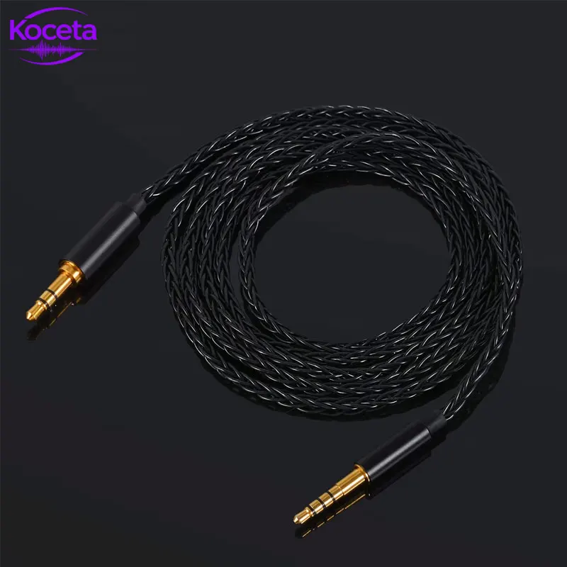Cable de auriculares Koceta OFC chapado en plata, Cable de Audio para auriculares con enchufe de 3,5mm y 4,4mm para shp9500 msr7 1a WH1000XM5 MDR-1A H900 1000XM3