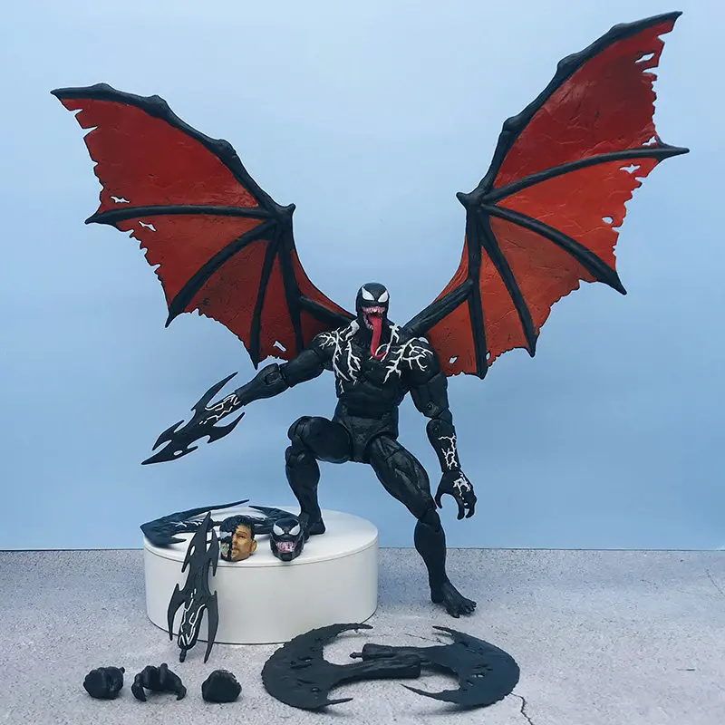 

Коллекционная подвижная фигурка Веном 3: The Last Dance SHF с крылатым симбиотом, сменными головами и аксессуарами, модель для демонстрации