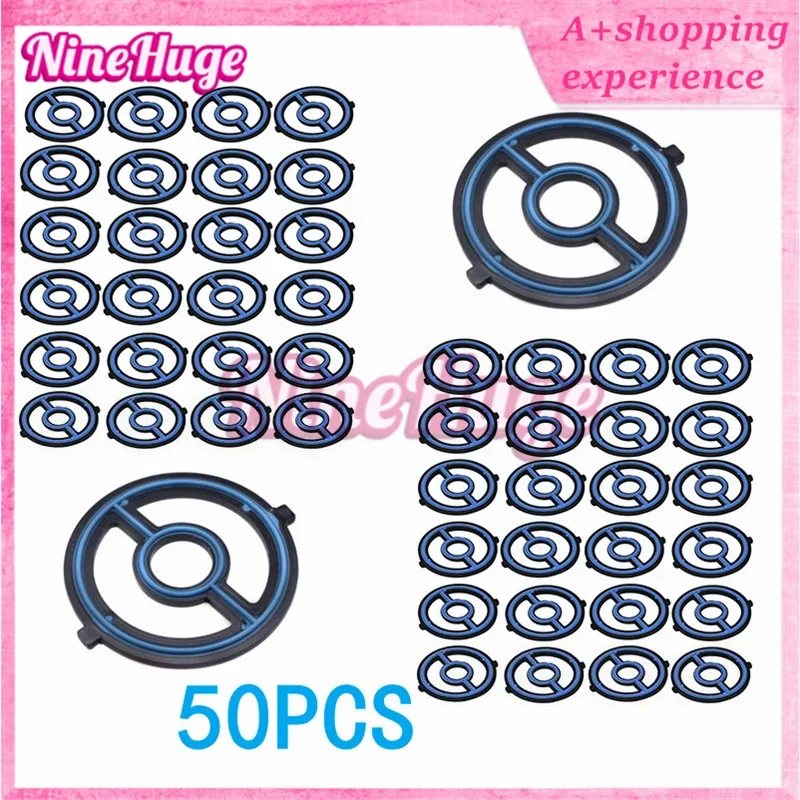 50PCS LF02-14-700 Engine Oil Cooler Seal Gasket 1S7Z6A642AAA for Mazda 3 5 SPEED 6 CX7 2.0L 2.3L 2 ford Mondeo 2.0L LF0214700