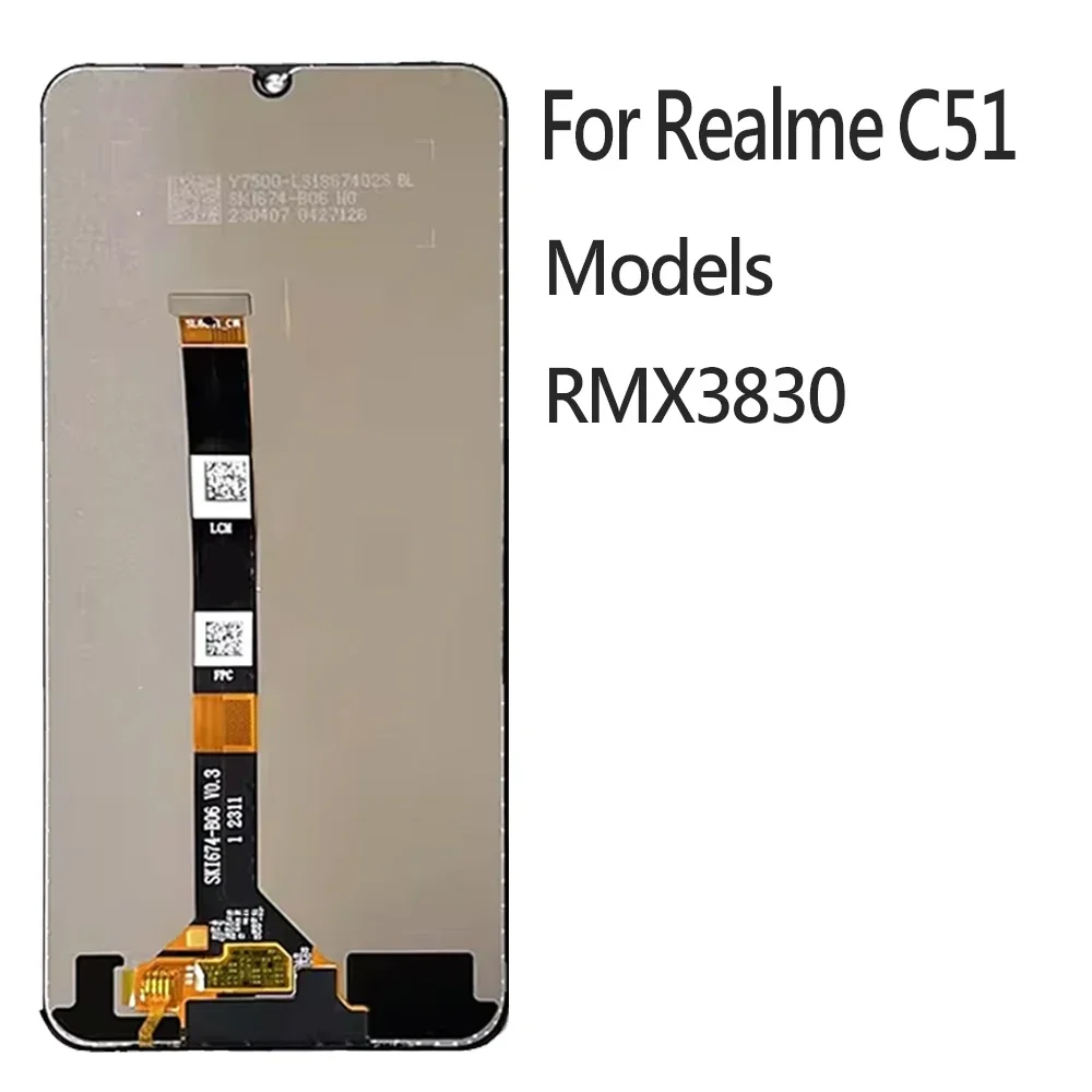 IPS For Realme C53 C51 RMX3760 LCD Display Touch Screen Panel Digitizer Assembly Replacement For Realme Narzo N53 RMX3761 LCD