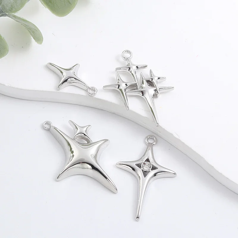 10pcs Fashion Polaris Enamel Charms Beautiful Romantic Star Pendants For Making Handmade DIY Jewelry Accessories Crafts Findings