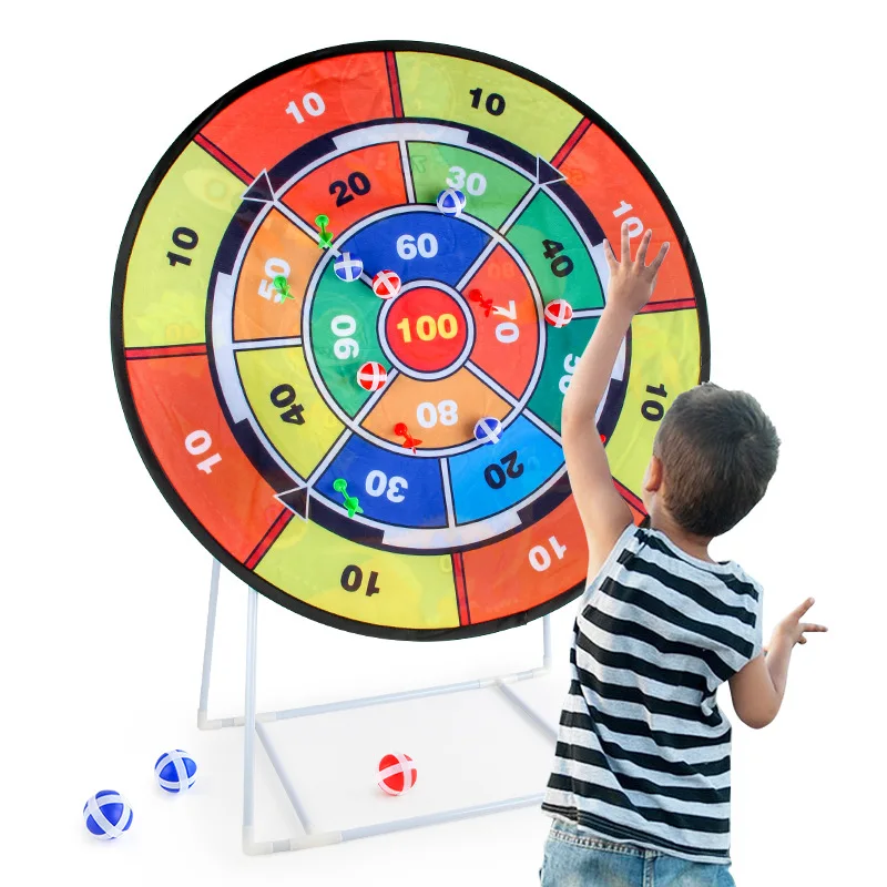 Double Side Dart Board Target giochi sportivi Montessori Sticky Balls Throw Dart Board Toys genitore Child Indoor Outdoor Toys Gifts