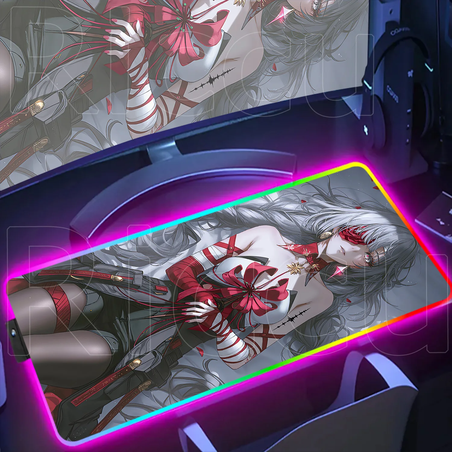 

Kawaii Girl HD Printing Phrolova Mouse Pad E-sports Game Wuthering Waves RGB Mouse Pad Office Gaming Laptop PC Keyboard Desk Mat