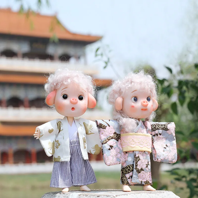 Ob11 doll clothing accessories kimono yukata set GSC clay MOLLY/BJD YMY solid body can be worn 12 points P9 kimono set 15cm doll